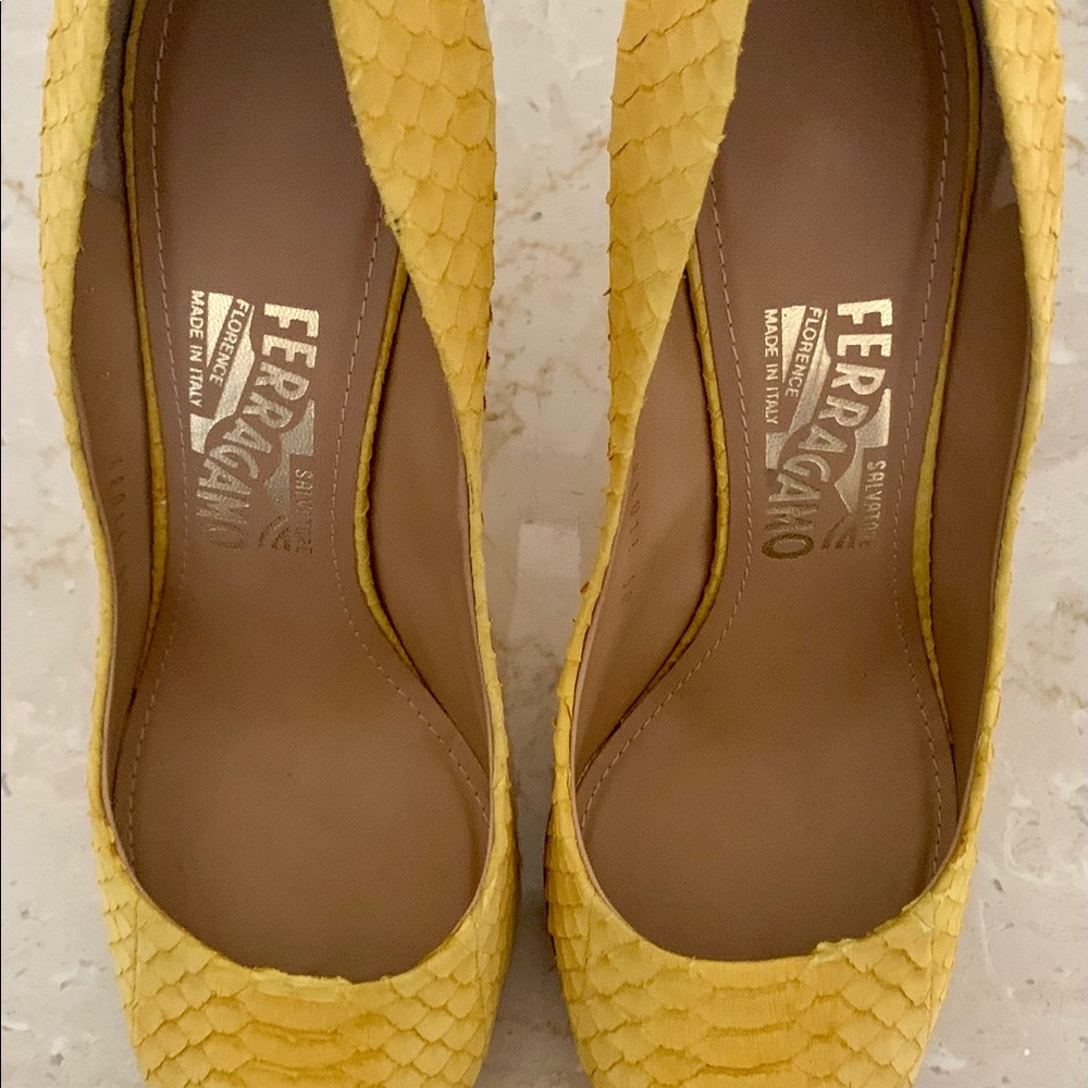 Salvatore Ferragamo Yellow Python Snake - Picture 6 of 7